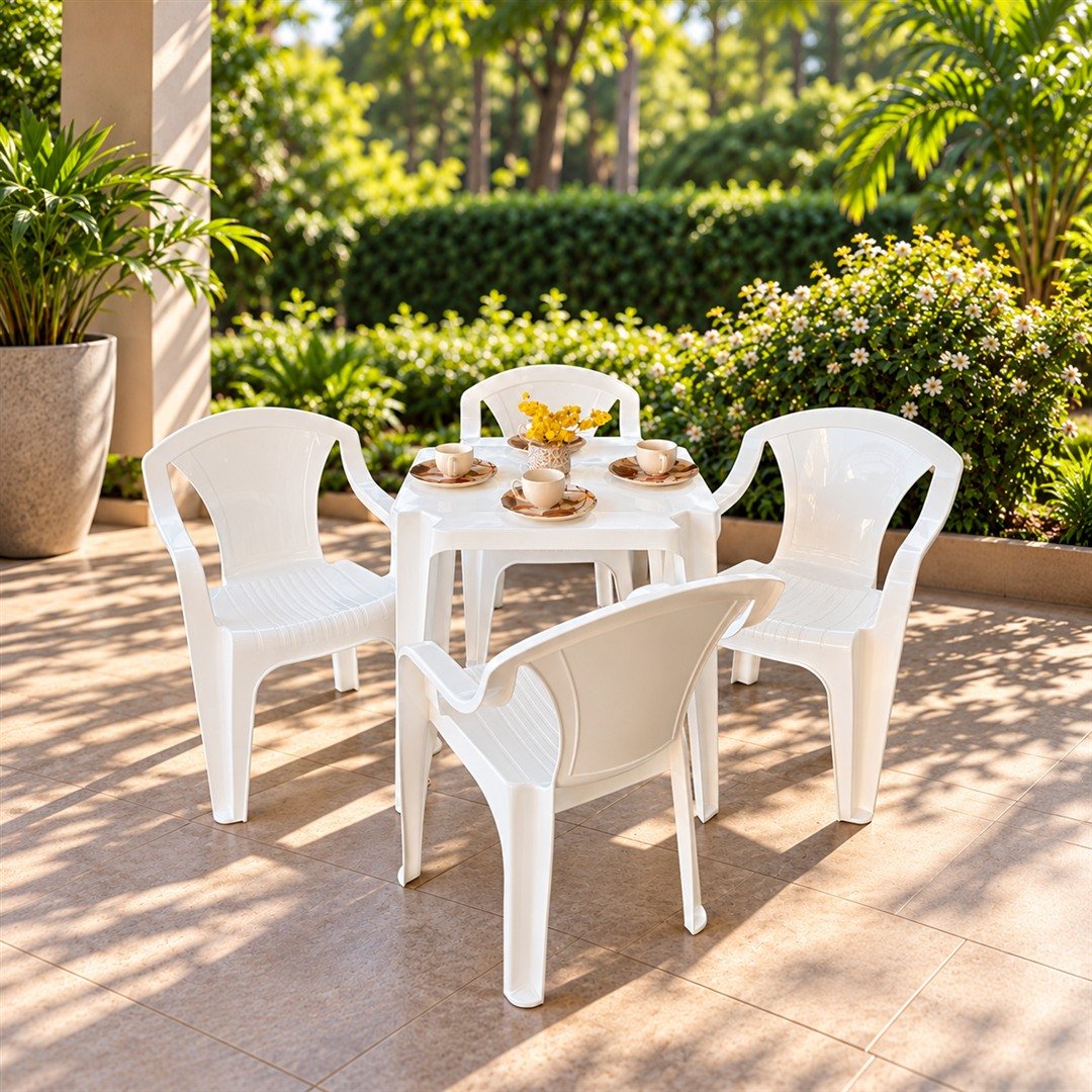 Conjunto branco com braços