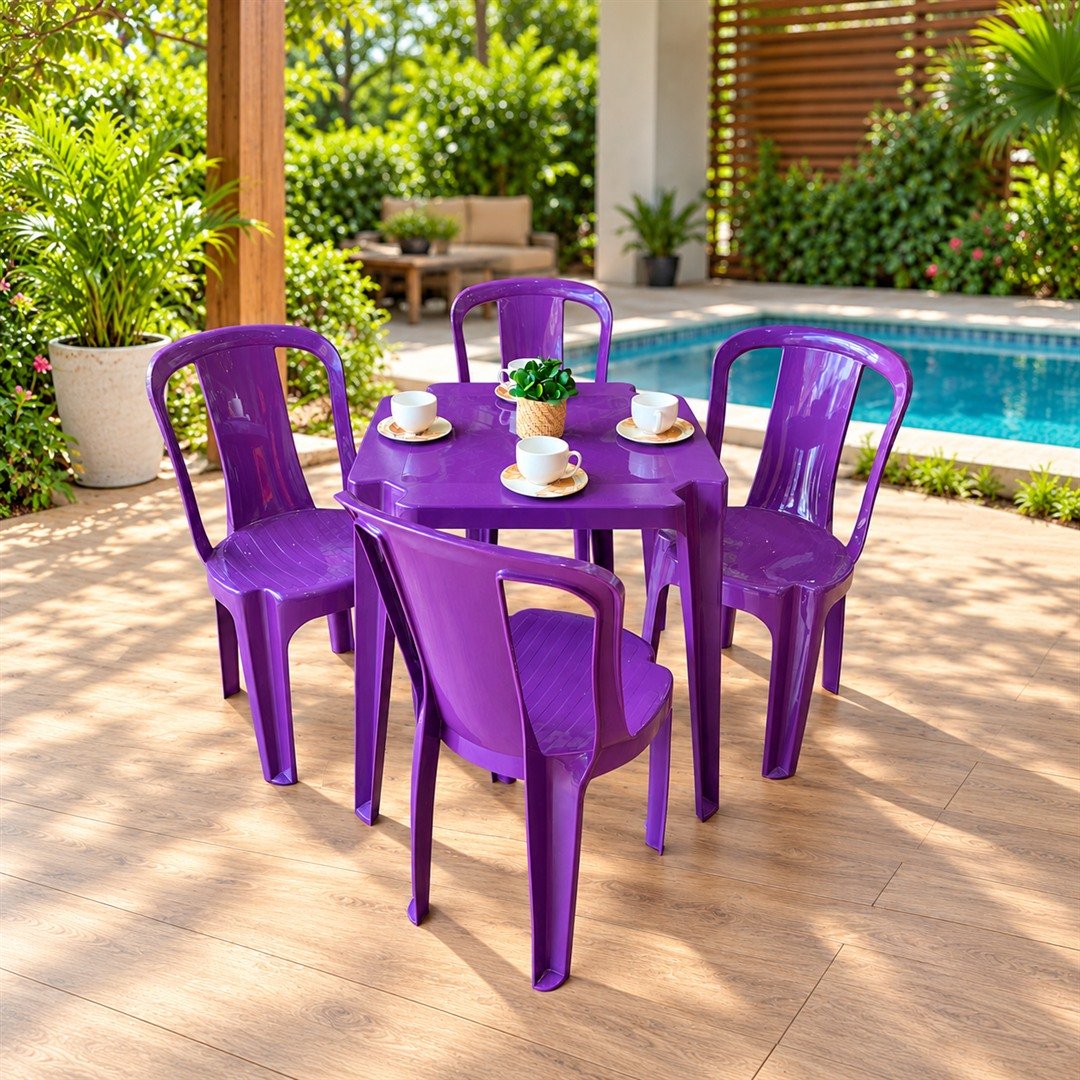 Conjunto bistrô roxo