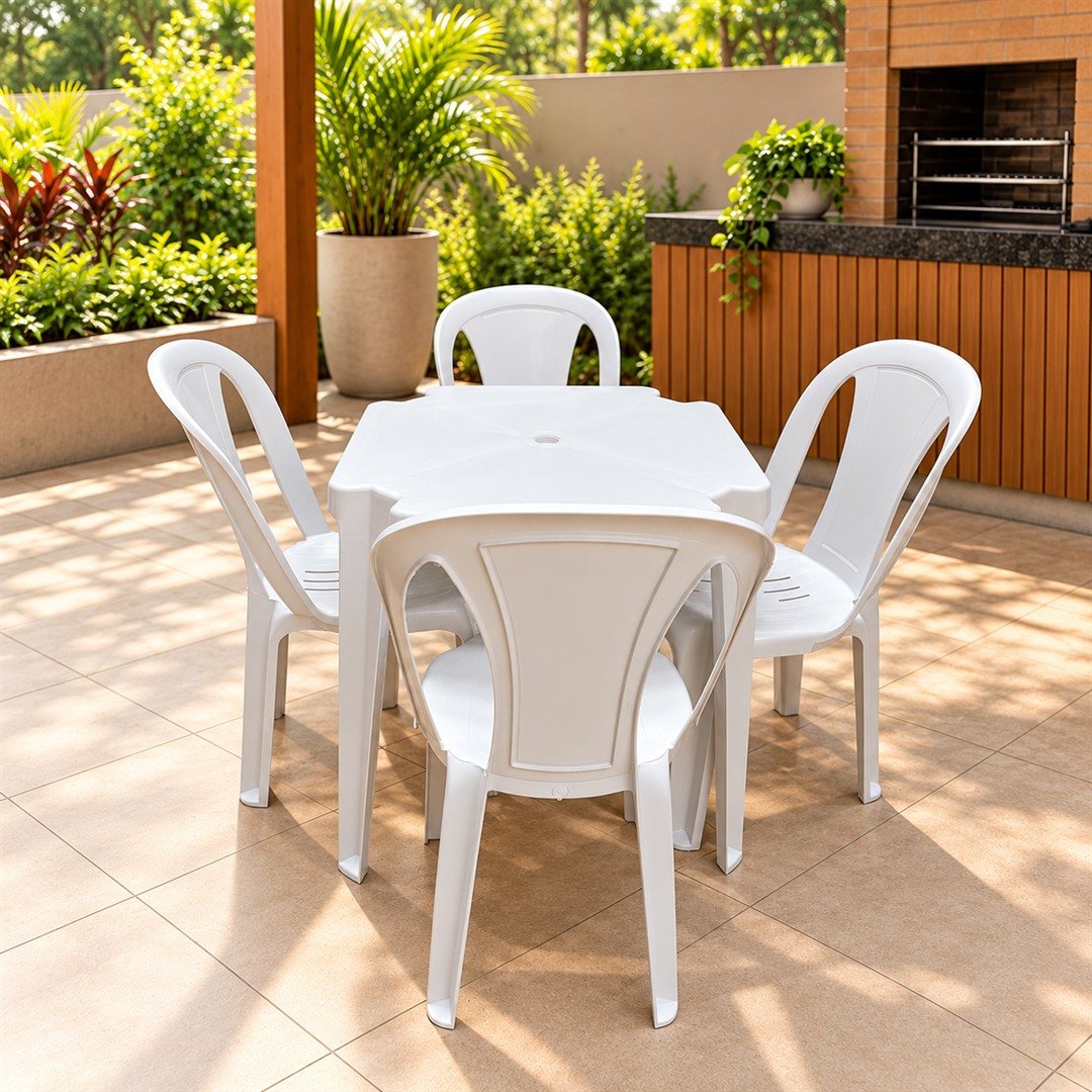 Conjunto bistrô branco